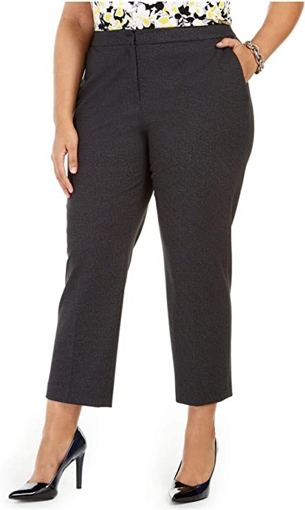 Kasper Women's Grey Hemp Grey Pants Size 14W